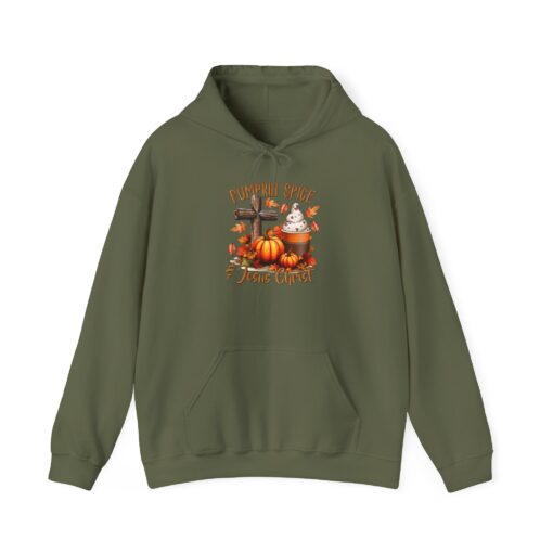 Pumpkin Spice & Jesus Christ: The Perfect Fall Hoodie Inspirational Christian gifts, Christian fall accessories, PLR and Goods - Image 2