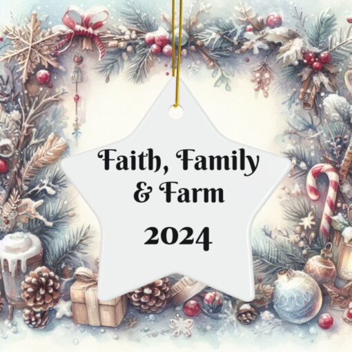 PERSONALIZE ME! Celebrate with Faith, Family Farm Ornaments! - Image 53