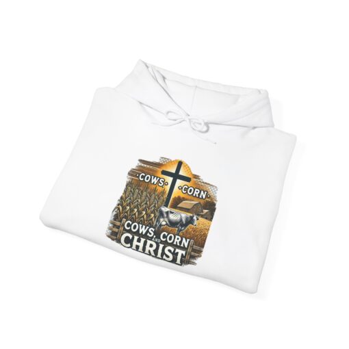 Farm, Faith, and Comfort – 'Cows, Corn, and Christ' Unisex Hoodie - Image 18