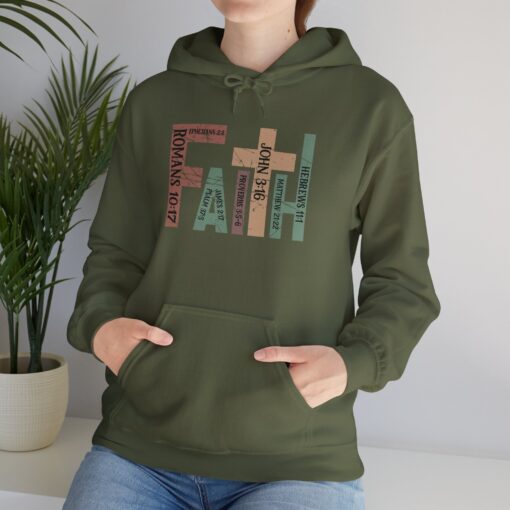 Cozy Up in Faith Unisex Heavy Blend Hoodie for Casual Comfortable Wear - Image 5