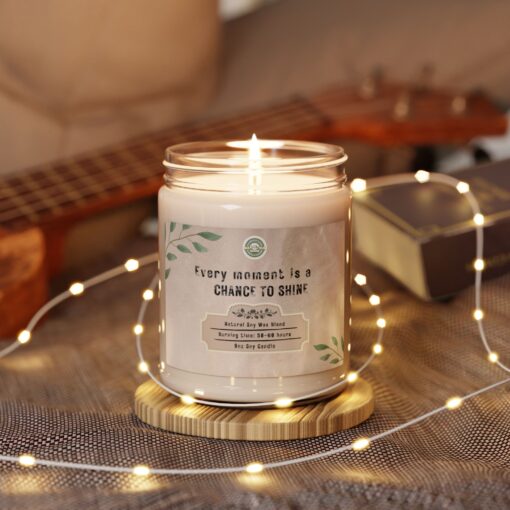 PERSONALIZE ME!! Brighten Your Day with Every Moment is a Chance to Shine | 9oz Scented Soy Candle for Aromatherapy and Relaxation