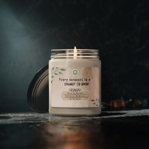 PERSONALIZE ME!! Brighten Your Day with Every Moment is a Chance to Shine | 9oz Scented Soy Candle for Aromatherapy and Relaxation - Image 4