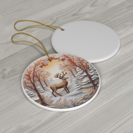 Cherish the Spirit of Christmas with Our Personalized Deer Ceramic Ornament 2024 Limited Edition - Image 3