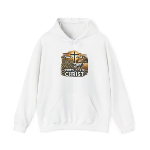 Farm, Faith, and Comfort – 'Cows, Corn, and Christ' Unisex Hoodie - Image 15