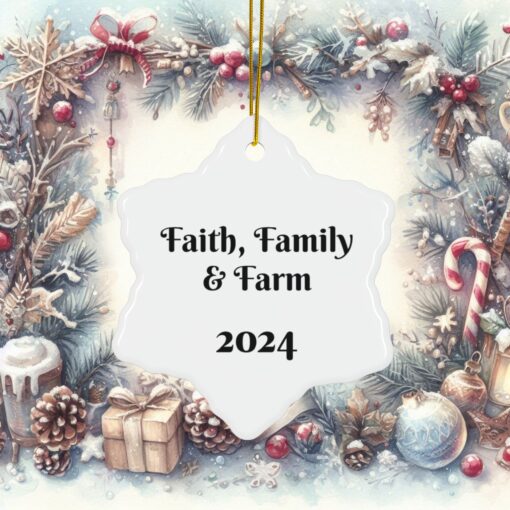 PERSONALIZE ME! Celebrate with Faith, Family Farm Ornaments! - Image 64