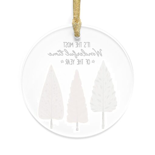 Joyful Moments Await: "It's the Most Wonderful Time of Year" Acrylic Ornaments! - Image 3