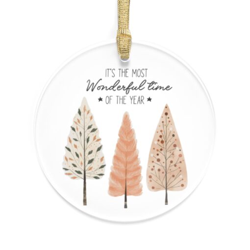 Joyful Moments Await: "It's the Most Wonderful Time of Year" Acrylic Ornaments! - Image 2