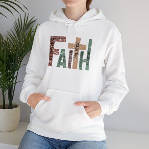 Cozy Up in Faith Unisex Heavy Blend Hoodie for Casual Comfortable Wear - Image 3