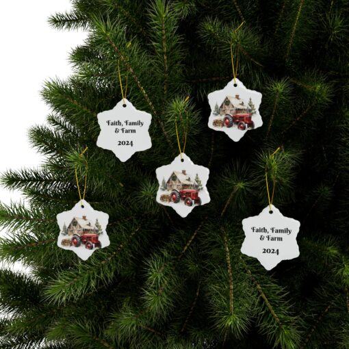 PERSONALIZE ME! Celebrate with Faith, Family Farm Ornaments! - Image 67