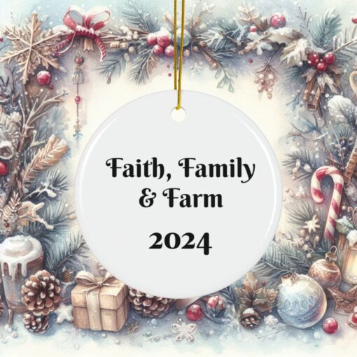 PERSONALIZE ME! Celebrate with Faith, Family Farm Ornaments! - Image 10