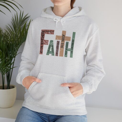 Cozy Up in Faith Unisex Heavy Blend Hoodie for Casual Comfortable Wear - Image 4