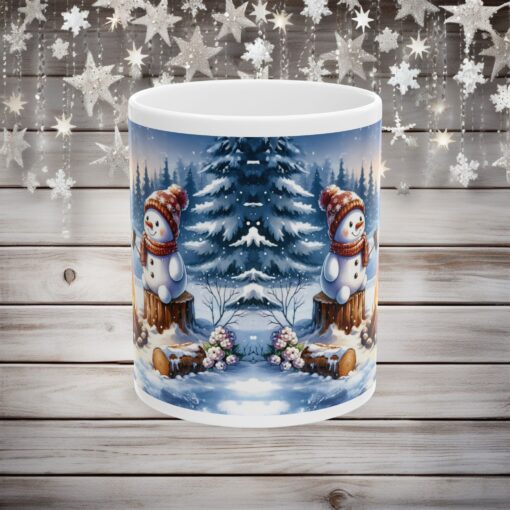 Snowy Bonfire Bliss Ceramic Mug – Cozy Up in Style! (11oz & 15oz) - Image 5