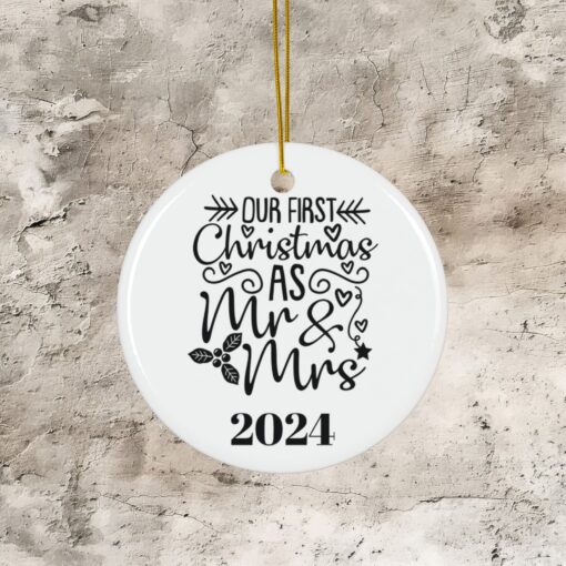 🎄 “Our First Christmas As Mr. and Mrs.” – A Personalized Holiday Treasure! - Image 2