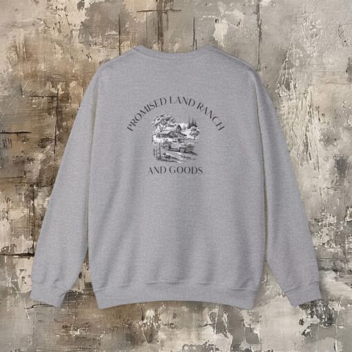 Promised Land Ranch and Goods Cozy Unisex Crewneck Sweatshirt – Your Country Comfort, Your Way - Image 6