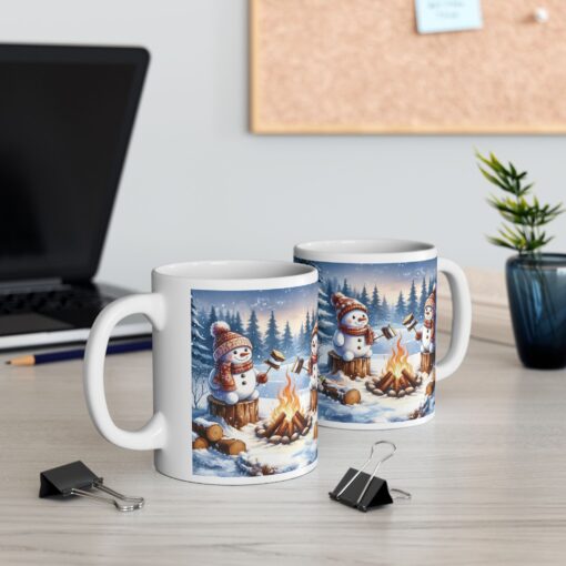 Snowy Bonfire Bliss Ceramic Mug – Cozy Up in Style! (11oz & 15oz)