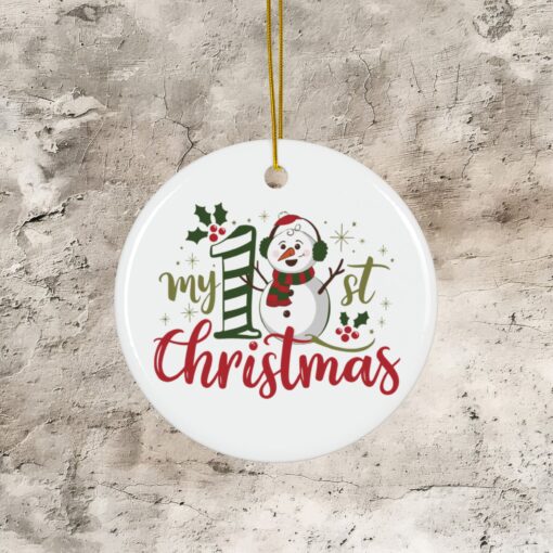 My 1st Christmas Ceramic Ornament – PERSONALIZE ME! - Image 4