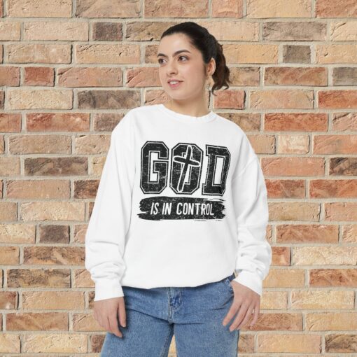 Faithful Comfort Redefined: ‘God Is in Control’ Sweatshirt - Image 2