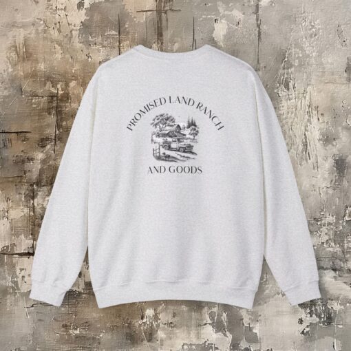 Promised Land Ranch and Goods Cozy Unisex Crewneck Sweatshirt – Your Country Comfort, Your Way - Image 5