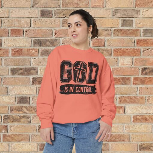 Faithful Comfort Redefined: ‘God Is in Control’ Sweatshirt - Image 3