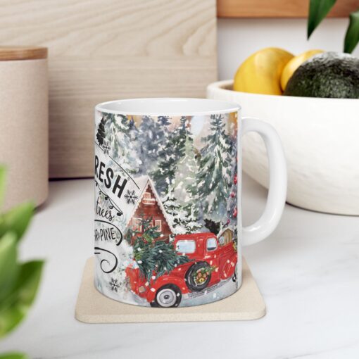 Farm Fresh Christmas Cheer Ceramic Mug – Spruce, Fir, Pine (11oz & 15 oz) - Image 3