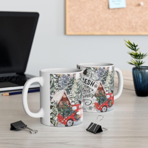 Farm Fresh Christmas Cheer Ceramic Mug – Spruce, Fir, Pine (11oz & 15 oz)