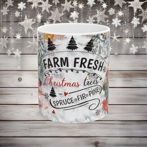 Farm Fresh Christmas Cheer Ceramic Mug – Spruce, Fir, Pine (11oz & 15 oz) - Image 5