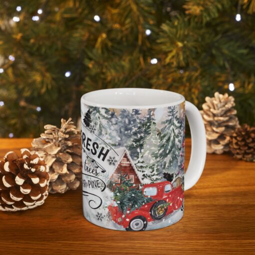 Farm Fresh Christmas Cheer Ceramic Mug – Spruce, Fir, Pine (11oz & 15 oz) - Image 4