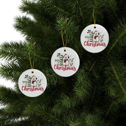 My 1st Christmas Ceramic Ornament – PERSONALIZE ME! - Image 7