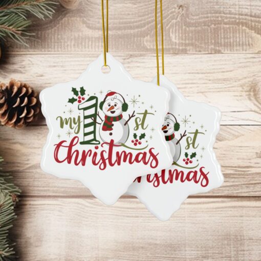 My 1st Christmas Ceramic Ornament – PERSONALIZE ME! - Image 34