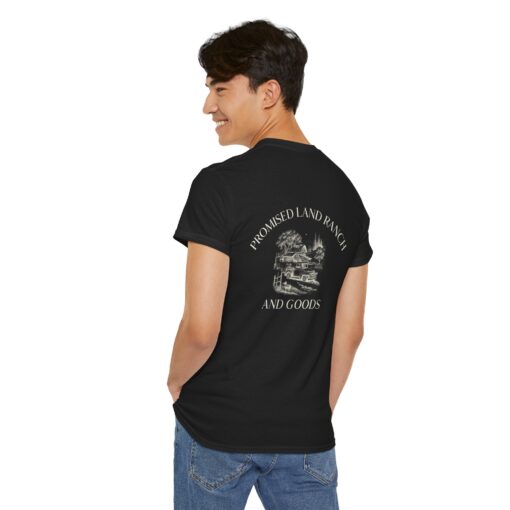 Farm Fresh Style: Black Heavy Cotton Tee from Promised Land Ranch - Image 3