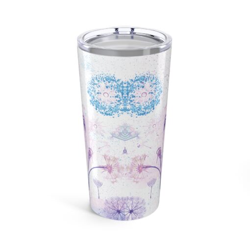 Just Breathe 20oz Travel Tumbler - Floral Inspirational Drinkware for Relaxation-Gift for her, Mother's day gift, Special friend present - Image 2