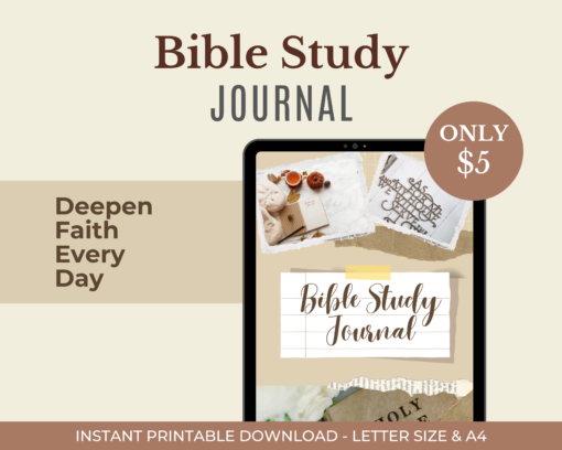 One-Week Bible Study Journal | Daily Scripture & Prayer Printable