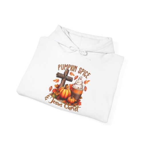 Pumpkin Spice & Jesus Christ: The Perfect Fall Hoodie Inspirational Christian gifts, Christian fall accessories, PLR and Goods - Image 4