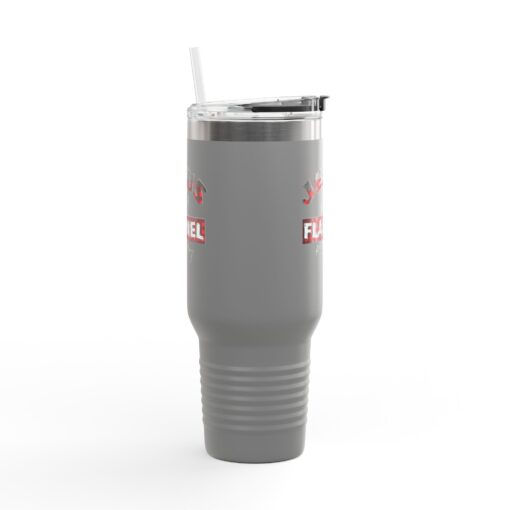 "Jesus and Flannel Kind of Day" Insulated Travel Mug, 40oz - Image 5