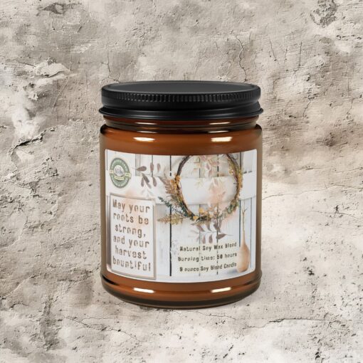 Homestead Hearth: An Ode to Strength and Plenty | Farmhouse Decor, Rustic Candle, Amber Glow, Harvest Blessings, Cozy Home - Image 5