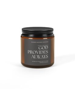 God Provides Always - Inspirational Scented Candle for Faith & Home-Amber Jar