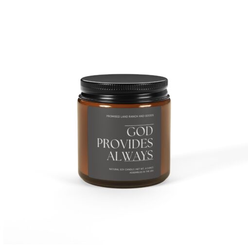 God Provides Always - Inspirational Scented Candle for Faith & Home-Amber Jar