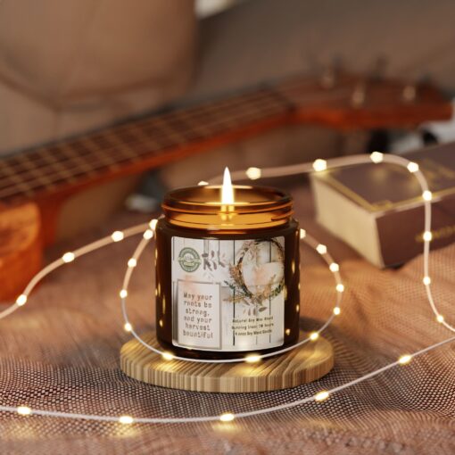 Homestead Hearth: An Ode to Strength and Plenty | Farmhouse Decor, Rustic Candle, Amber Glow, Harvest Blessings, Cozy Home - Image 3