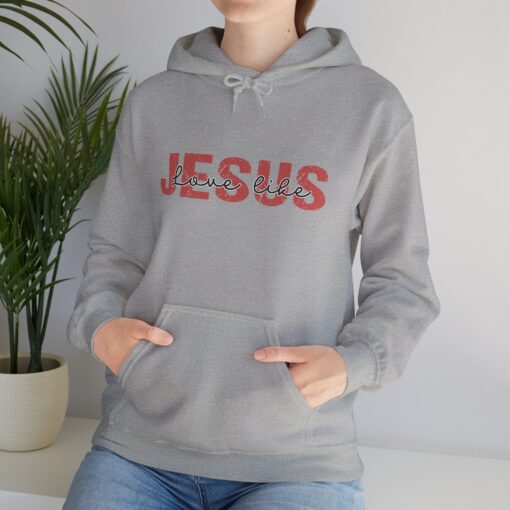 "Love Like Jesus" Unisex Heavy Blend™ Hooded Sweatshirt - Image 5