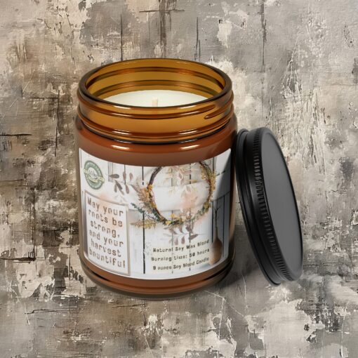 Homestead Hearth: An Ode to Strength and Plenty | Farmhouse Decor, Rustic Candle, Amber Glow, Harvest Blessings, Cozy Home - Image 6