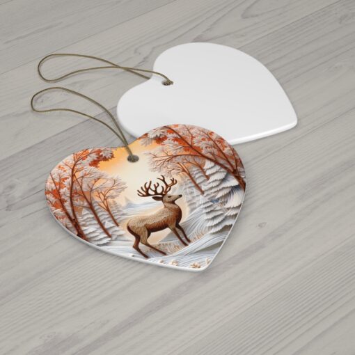 Deer Circle Ceramic Ornament, - Image 8