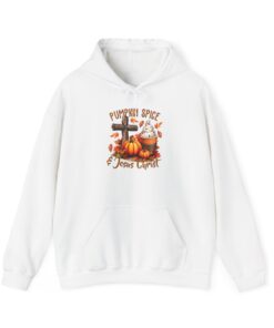 Pumpkin Spice & Jesus Christ: The Perfect Fall Hoodie Inspirational Christian gifts, Christian fall accessories, PLR and Goods