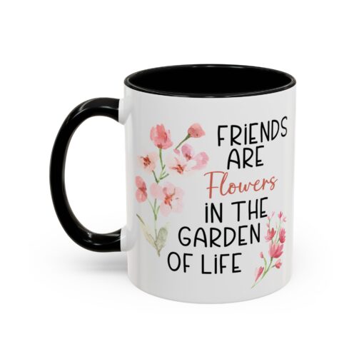 Garden of Life Friendship Mug - Stylish Ceramic Coffee and Tea Mug with Colorful Accents - 11oz and 15 oz Sizes - Image 3