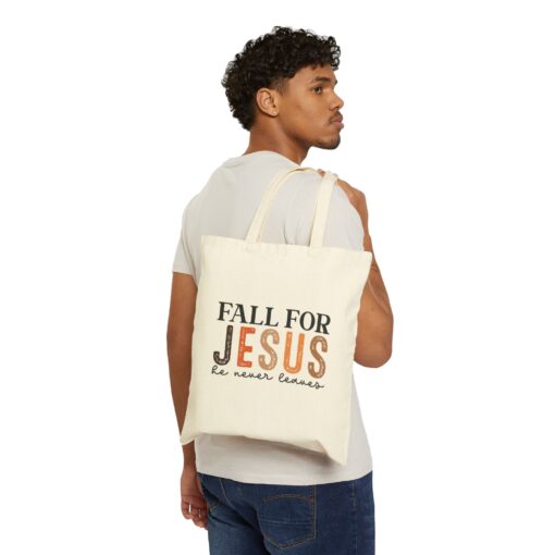 "Autumn Praise: Fall for Jesus Canvas Tote": Inspirational Christian gifts, Christian fall accessories, PLR and Goods - Image 3