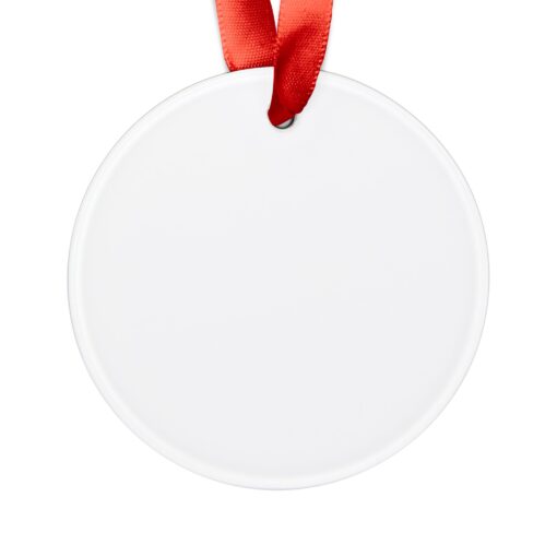 "Our First Christmas 2024" Vintage truck Acrylic Ornament with Ribbon - Image 2