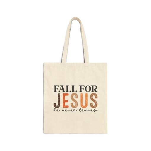 "Autumn Praise: Fall for Jesus Canvas Tote": Inspirational Christian gifts, Christian fall accessories, PLR and Goods