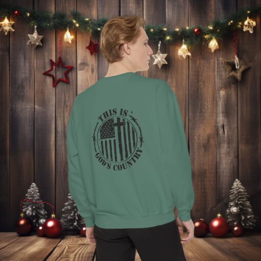 Faith Meets Comfort – ‘This is God's Country’ luxurious garment-dyed sweatshirt, designed to blend faith, comfort, and style seamlessly - Image 16