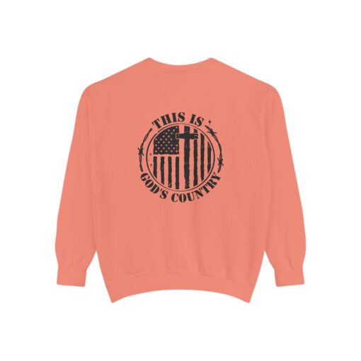 Faith Meets Comfort – ‘This is God's Country’ luxurious garment-dyed sweatshirt, designed to blend faith, comfort, and style seamlessly - Image 6