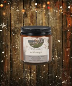 "His Grace Carries Us Through" | Faith Candle, Rustic Farmhouse Decor, Amber Glow, Cozy Christian Gift, Inspirational Home Blessings