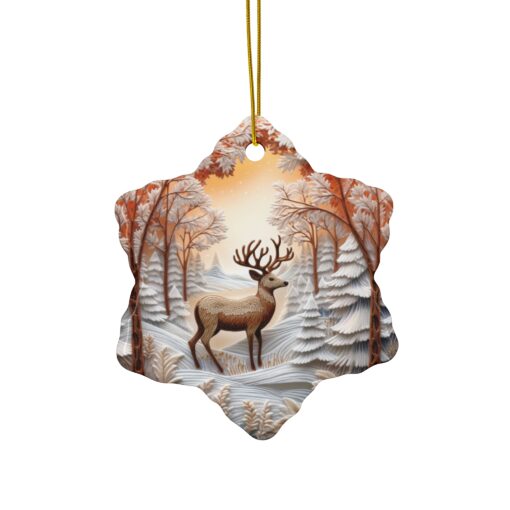 Deer Circle Ceramic Ornament, - Image 10